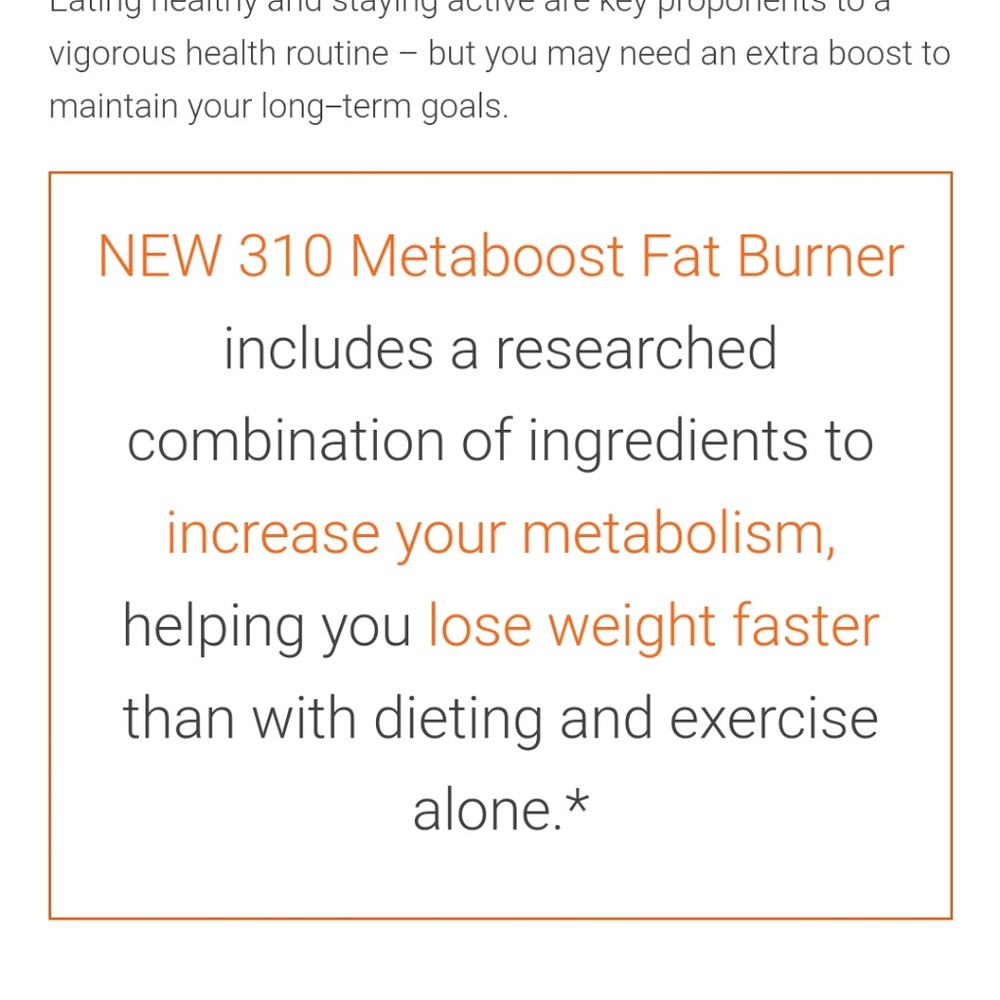 🤩SOLD 310 Nutrition Thin & Metaboost 🤩 - Picture 3 of 8